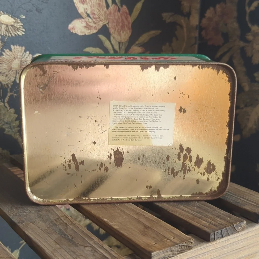 Vintage Coca-Cola Tin with Woman on a Beach Made By The Tin Box Co.